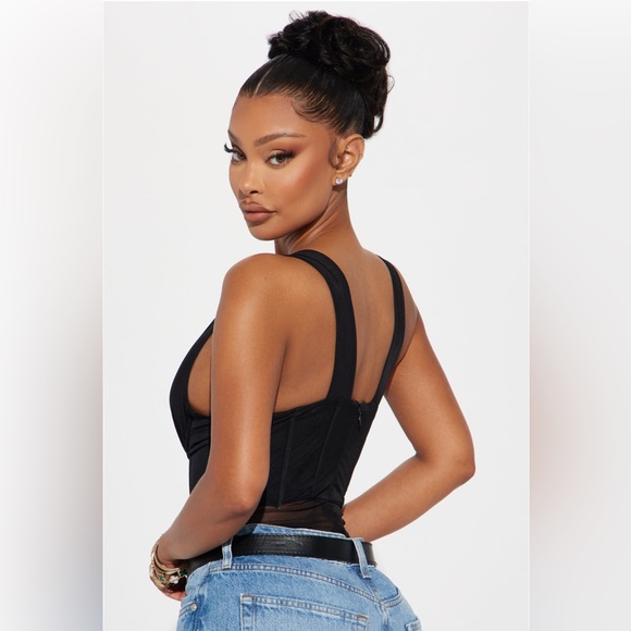 Sheer Mesh Corset Bodysuit NWT - Picture 2 of 4